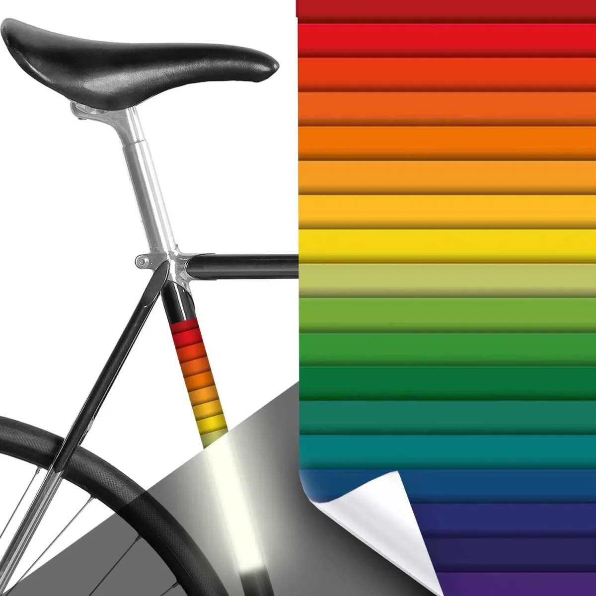 Panel reflektierende Aufkleber Over The Rainbow – Regenbogen Streifen